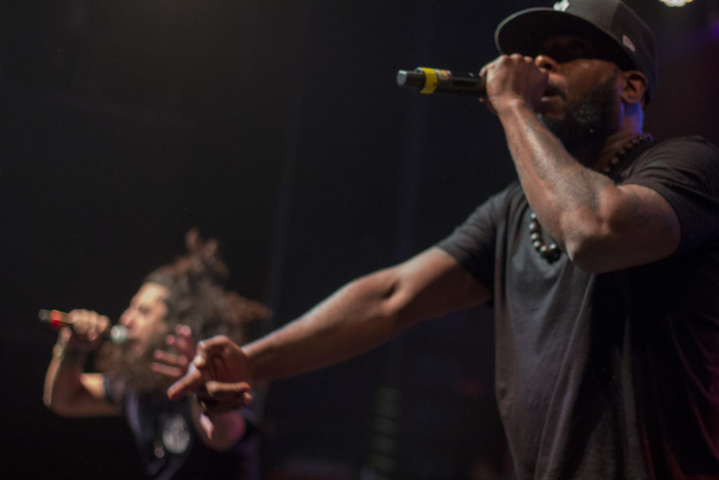 Talib Kweli and Niko IS performing at the Fox Theater in Boulder, Colorado. Photo by: Matthew McGuire