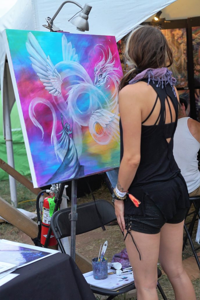 Live painting at ARISE Music Festival. Photo by Samantha Harvey