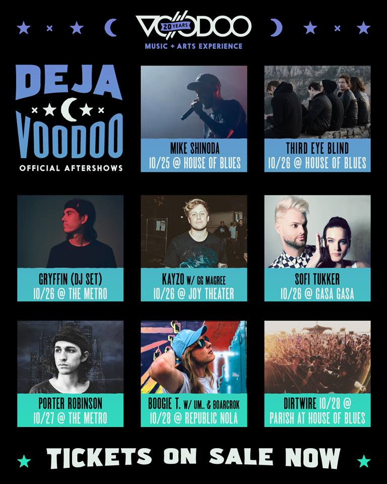 Deja Voodoo Music Festival lineup. Photo by: Voodoo Music + Arts Experience