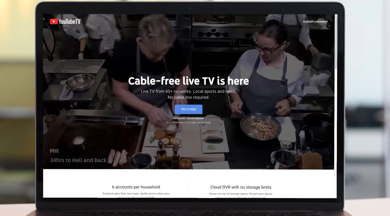 YouTube TV on a digital device. Photo by: YouTube Help / YouTube