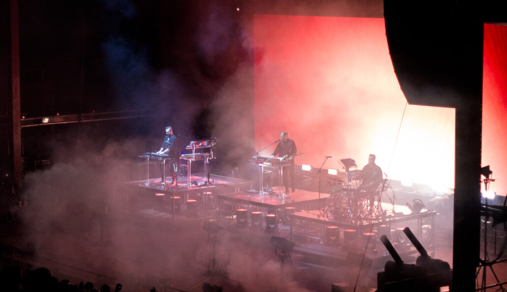 Rüfüs Du Sol performing at Red Rocks Amphitheatre on 10/03/19. Photo by: Matthew McGuire