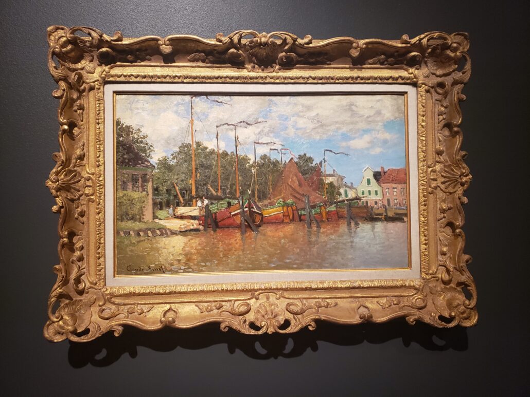 Boats of Zaandam. Painting by Claude Monet in 1871. Photo by: Matthew McGuire