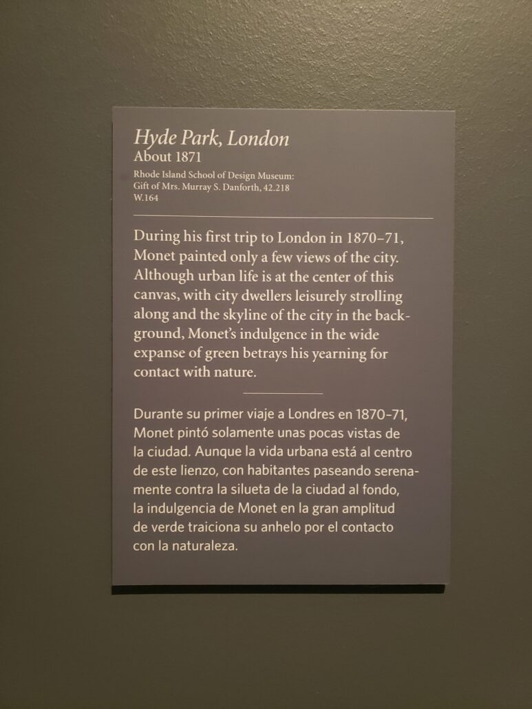 Hyde Park, London description at the Denver Art Museum. Photo by: Matthew McGuire