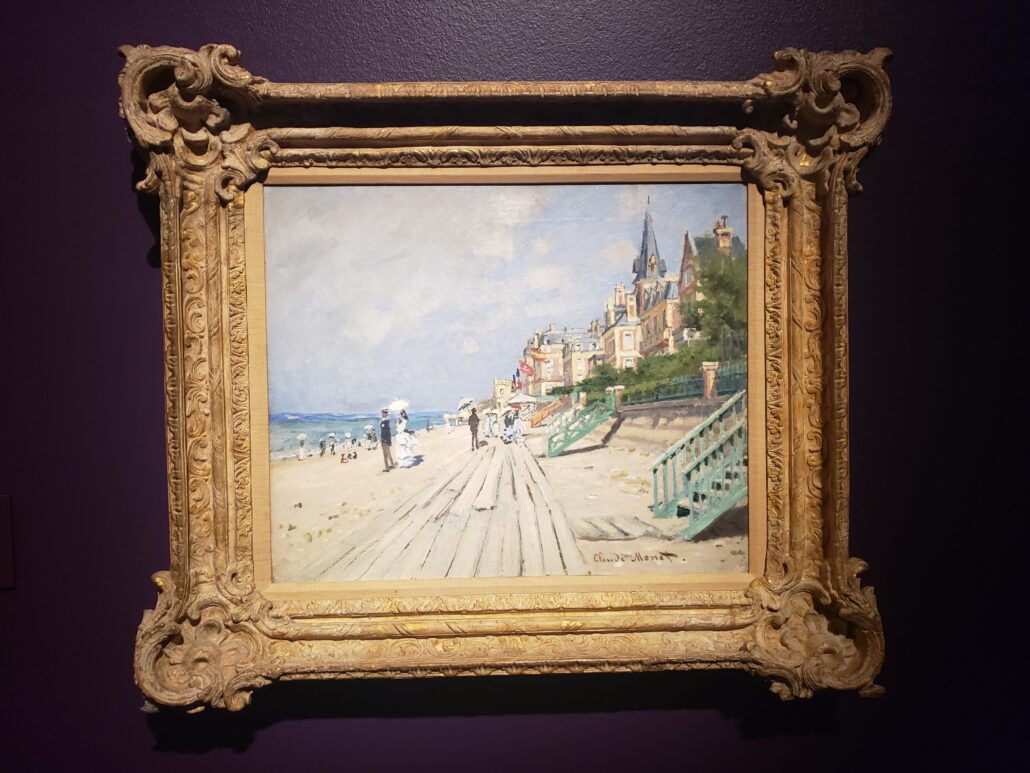 The Beach at Trouville. Painting by Claude Monet in 1870. Photo by: Matthew McGuire