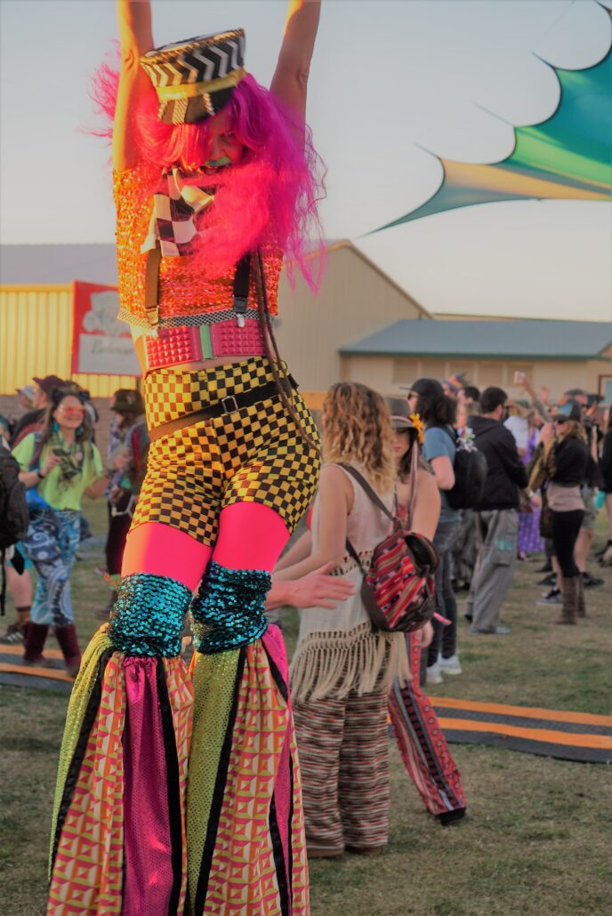 Performance Artist at the 2020 Gem and Jam Festival in Tucson, Arizona. Photo by: Samantha Harvey