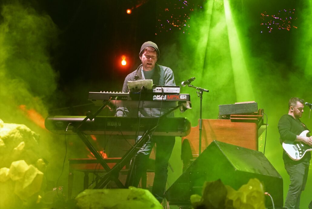 Kyle Hollingsworth, member of The String Cheese Incident, and Matt Hill, member of The Floozies, performing with TH3 at the 2020 Gem and Jam Festival in Tucson, Arizona. Photo by: Samantha Harvey