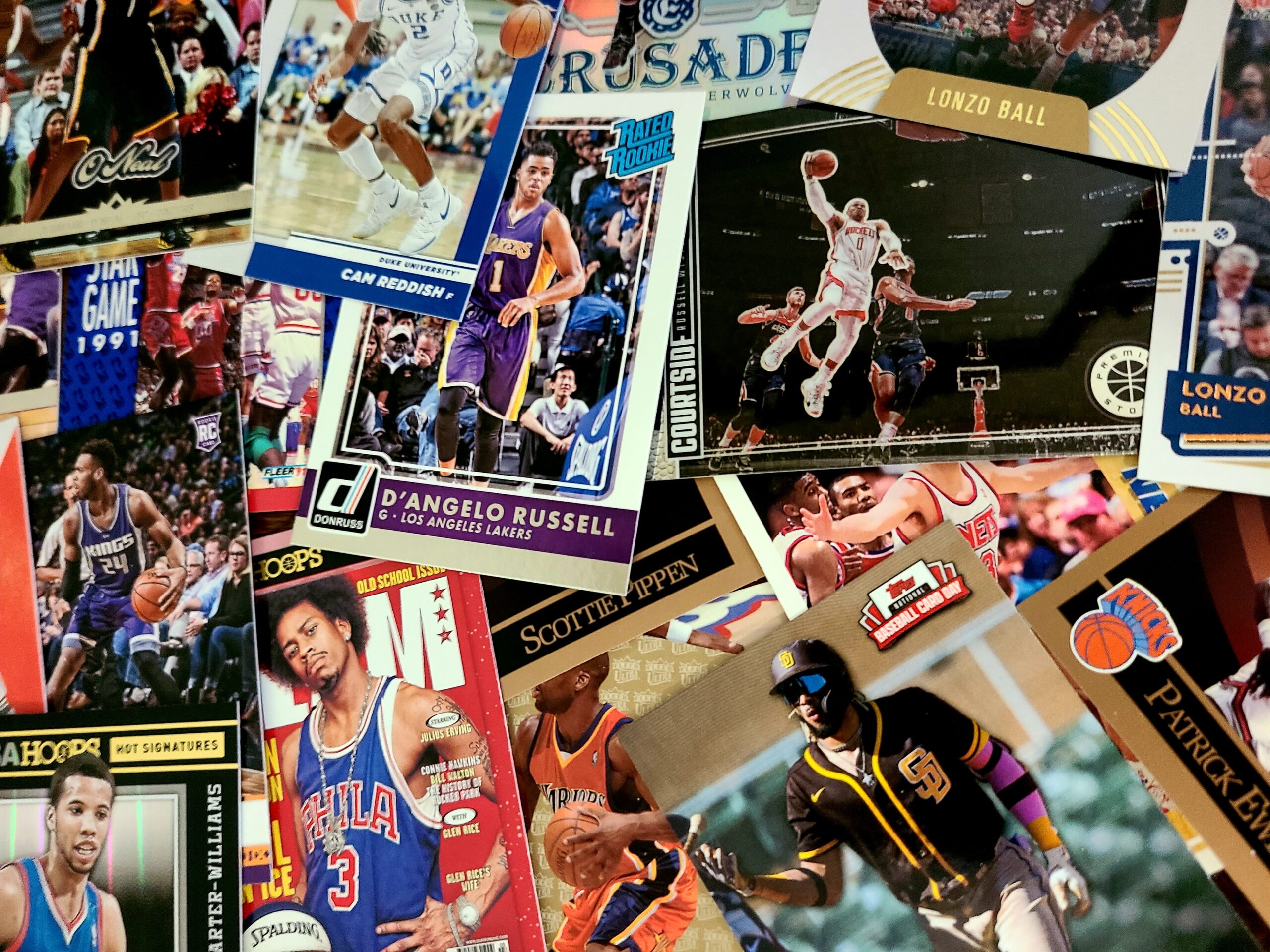 A collection of basketball cards. Photo by: Matthew McGuire