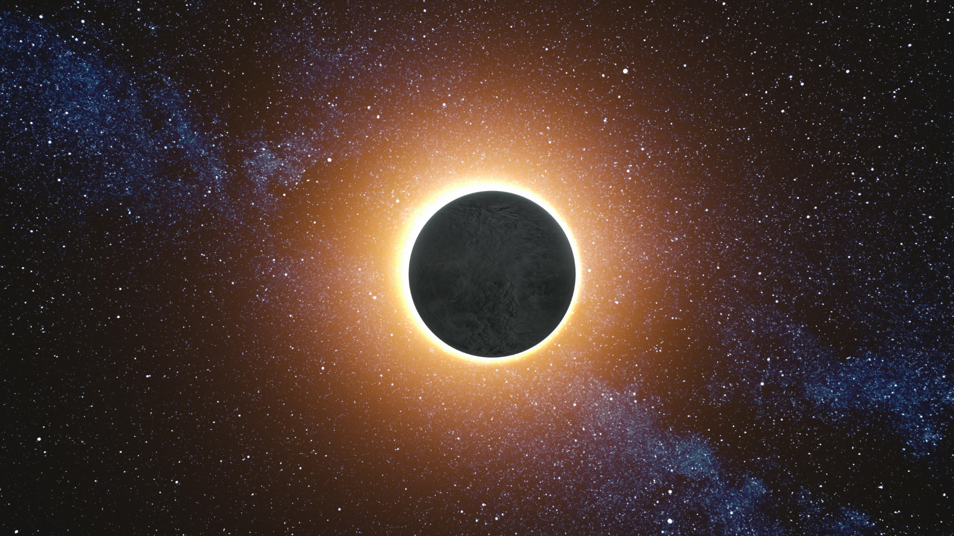 A visual image of a solar eclipse. Image by: canvas.com.