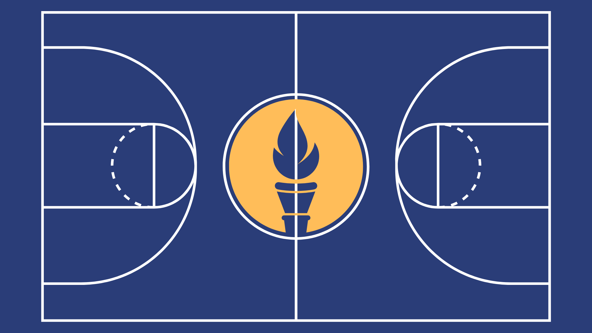 A graphic of a basketball court. Graphic by: Matthew McGuire