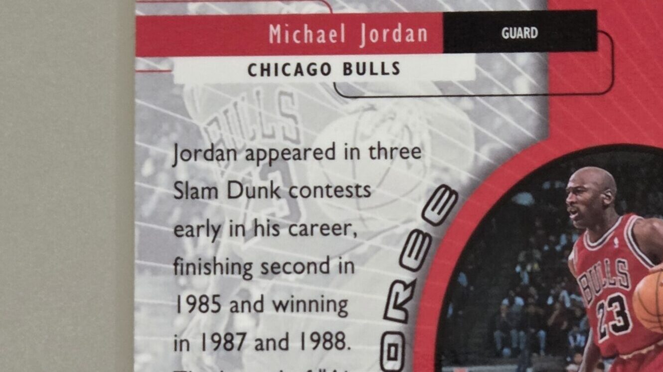 Self-Grading Sports Cards: 1999-2000 Upper Deck Encore Jamboree Holo Foil featuring Michael Jordan