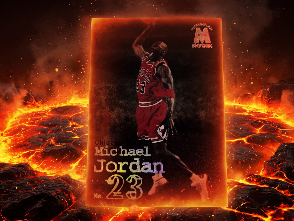 1998-99 SkyBox Molten Metal Supernatural Michael Jordan | Self-Graded Sports Cards