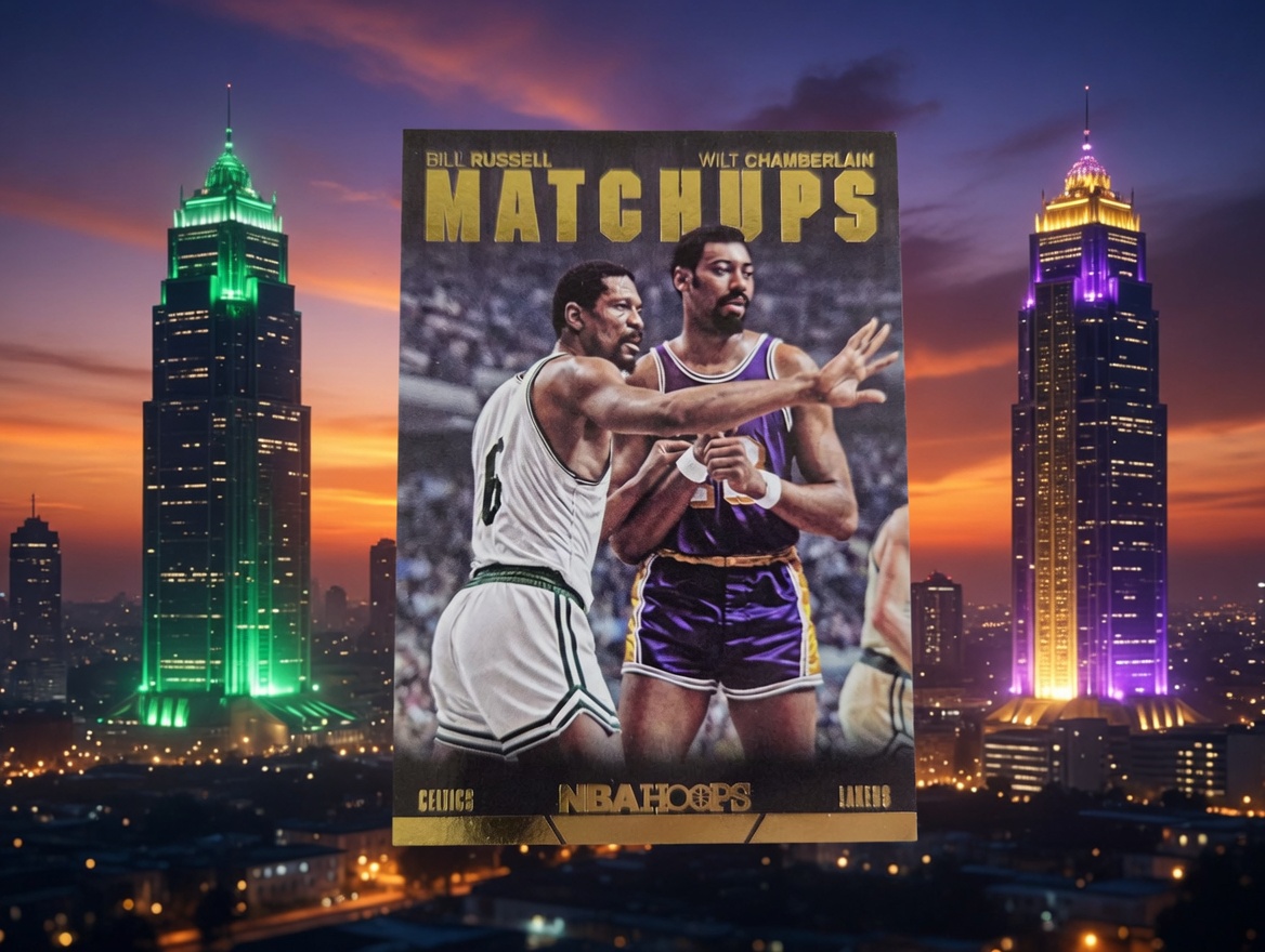 2014-15 NBA Hoops Matchups Bill Russell & Wilt Chamberlain | Self-Graded Sports Cards